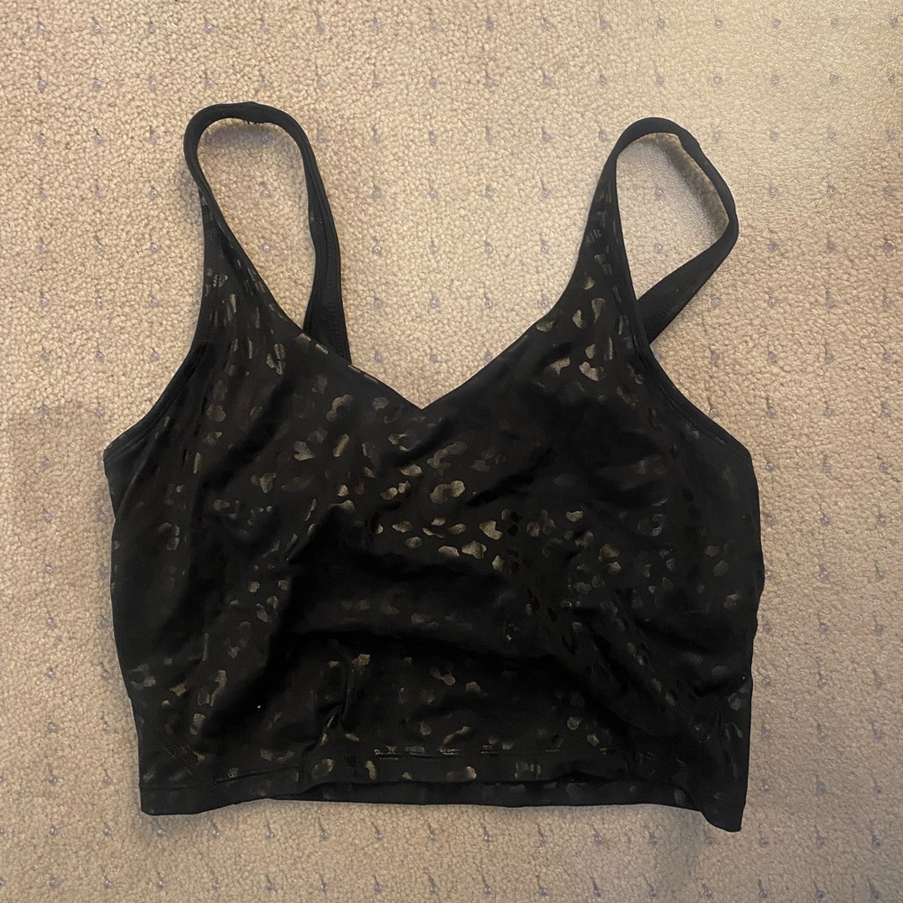 Black Workout Tank Size M Cheetah Shine Black